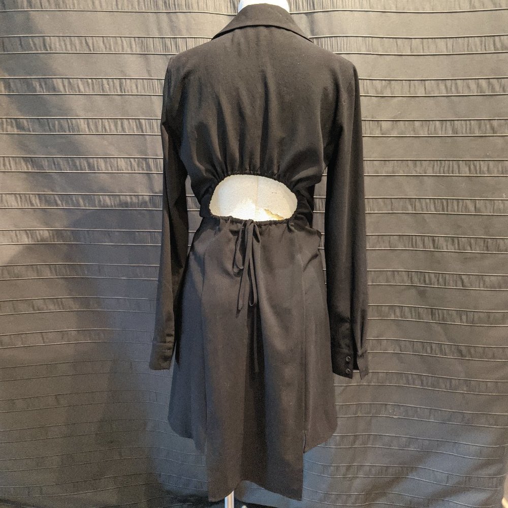BCBG Christa Black Keyhole Shirtdress S/M